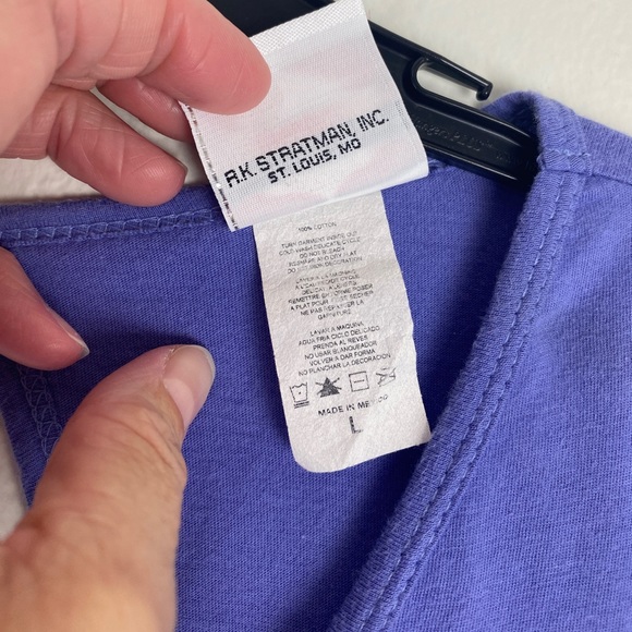 Harley-Davidson Size Large Bling Top Keyhole Back Cotton Purple EUC - Picture 8 of 9